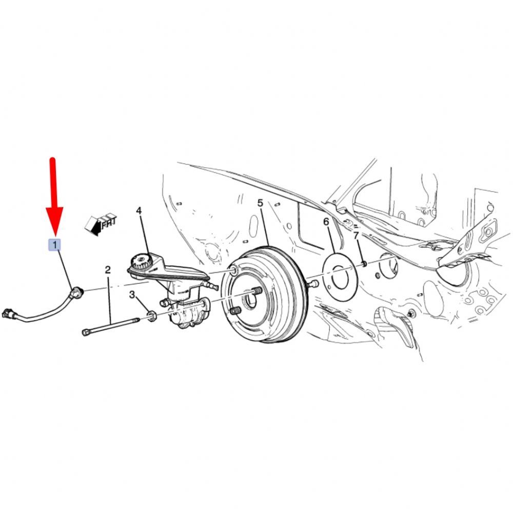 Chevrolet Aveo T300 Brake Vacuum Hose GM Genuine 95392727