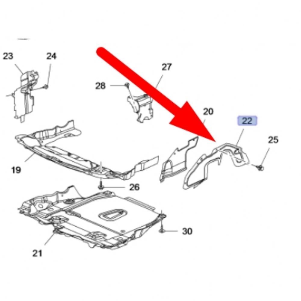 Product Code : 95265201 - Opel Antara Engine Protection Insulator C140 GM Genuine 95265201