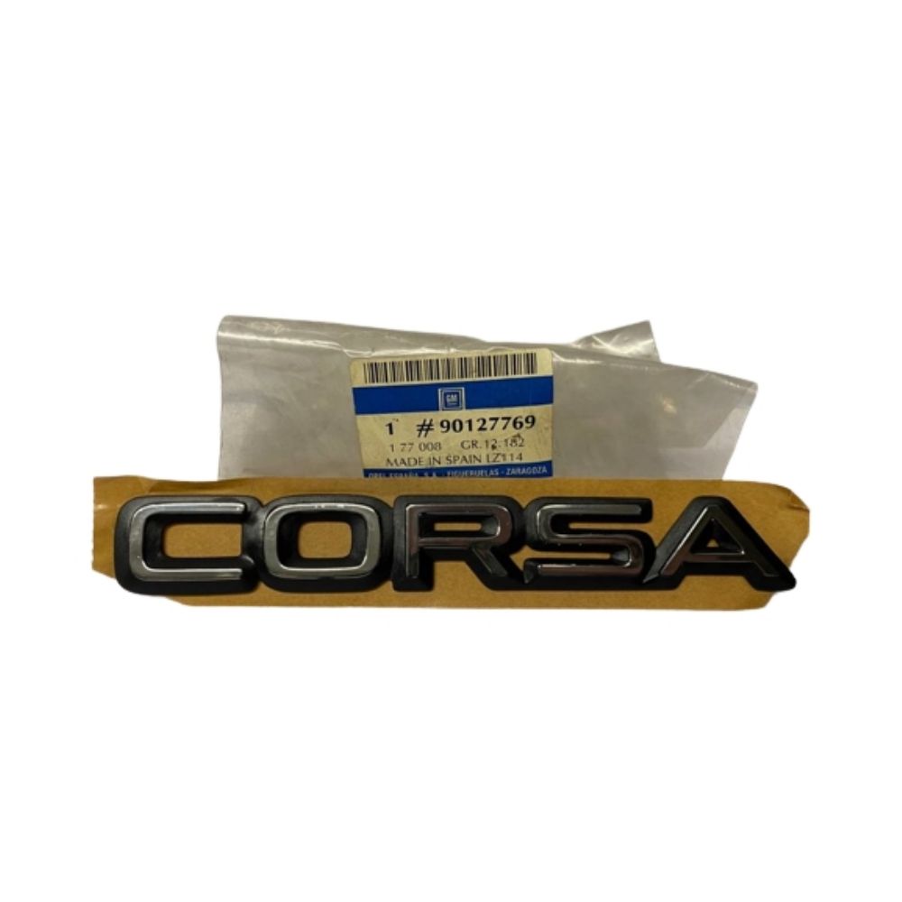 Opel Corsa A Rear Boot Corsa Lettering Emblem GM Original 90127769 - 828885