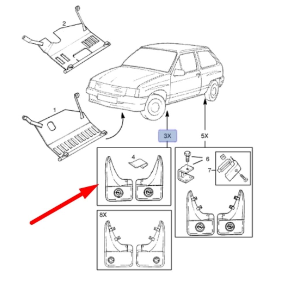 Product Code : 90187047 - Opel Corsa A Front Left Car Boot GM Genuine 90187047 - 1718548