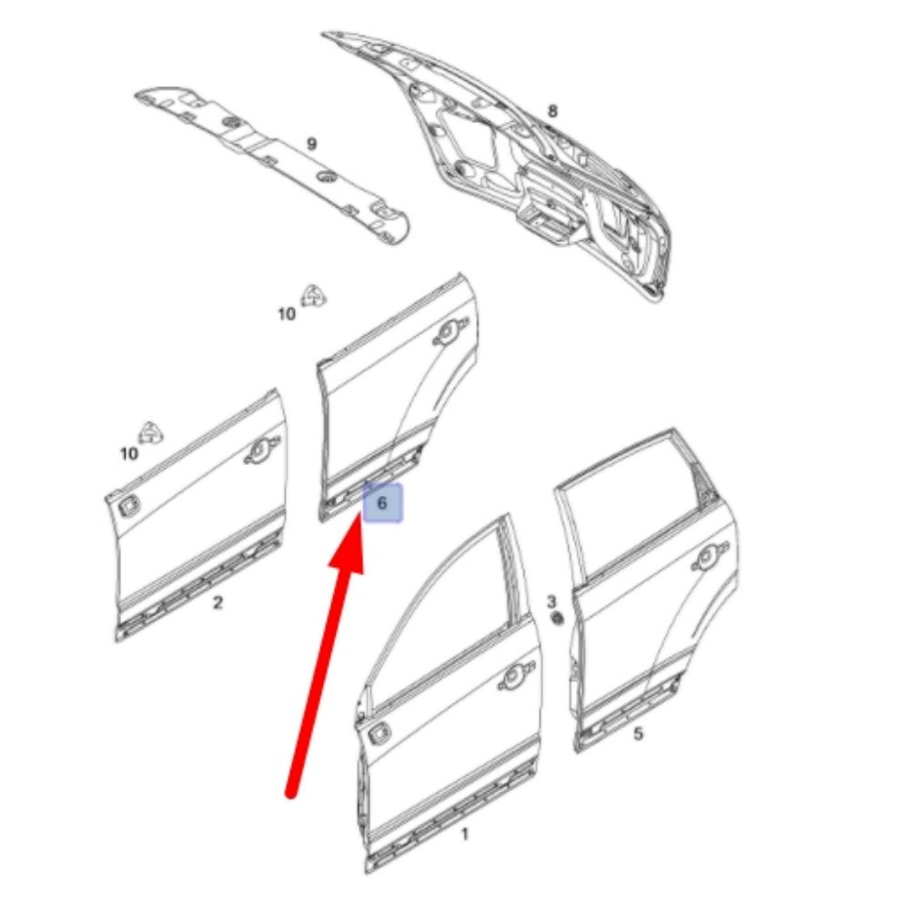 Product Code : 96660710 - Opel Antara Right Rear Door Outer Sheet GM Original 96660710 - 4818929