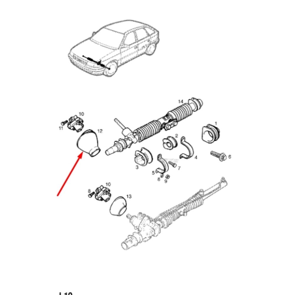 Opel Astra F Steering Shaft Seal GM Genuine 90217692 - 912572
