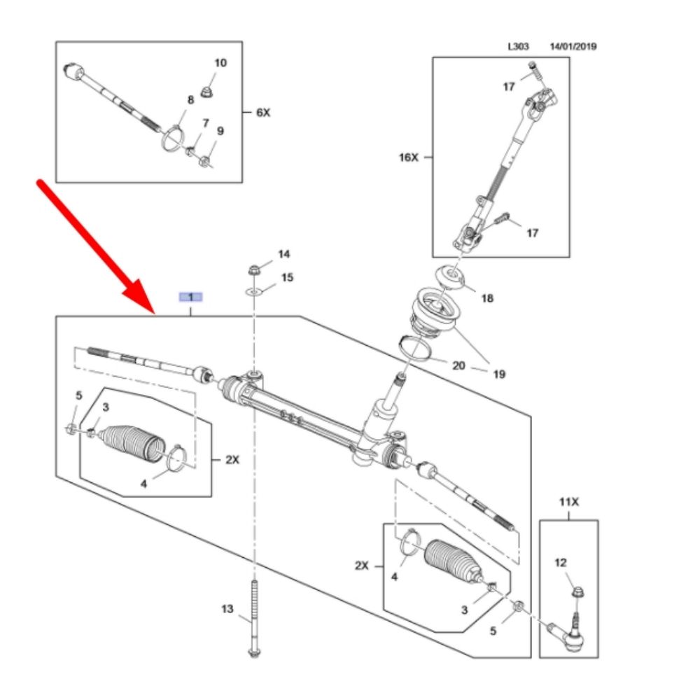 Product Code : 42351613 - Opel Mokka Steering Box Complete GM Original 42351613 - 900816