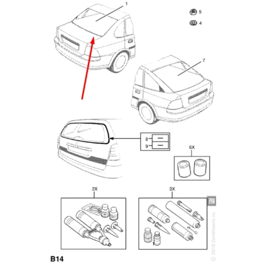 Product Code : 90503700 - Opel Vectra B Rear Trunk Window Complete Heated Type Colourless GM Original 90503700 - 161914