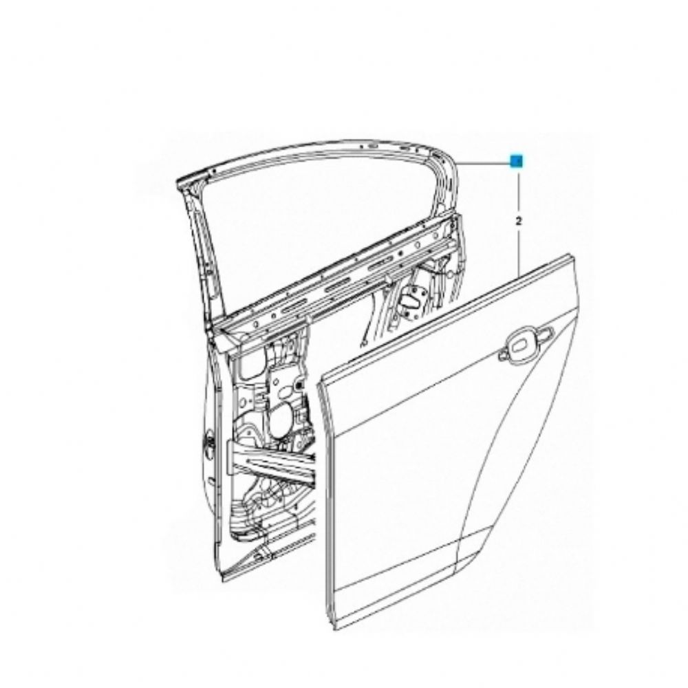 Opel Insignia B Left Rear Door Complete GM Original 39171976 - 39128511