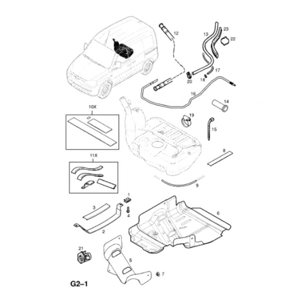 Product Code : 24456841 - Opel Corsa C Fuel Tank Pipe GM Genuine 24456841 - 5806555