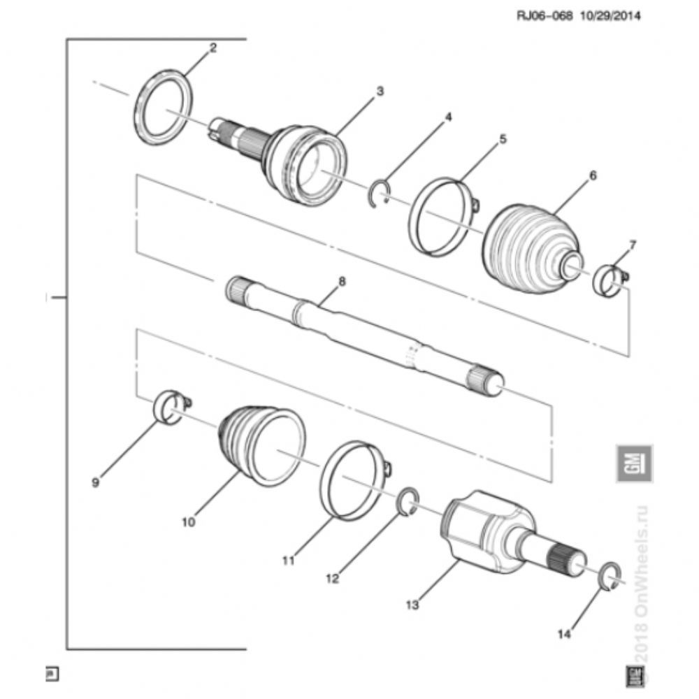 Product Code : 95908395 - Opel Mokka Axle Boot Clamp GM Original 95908395 - 5374008