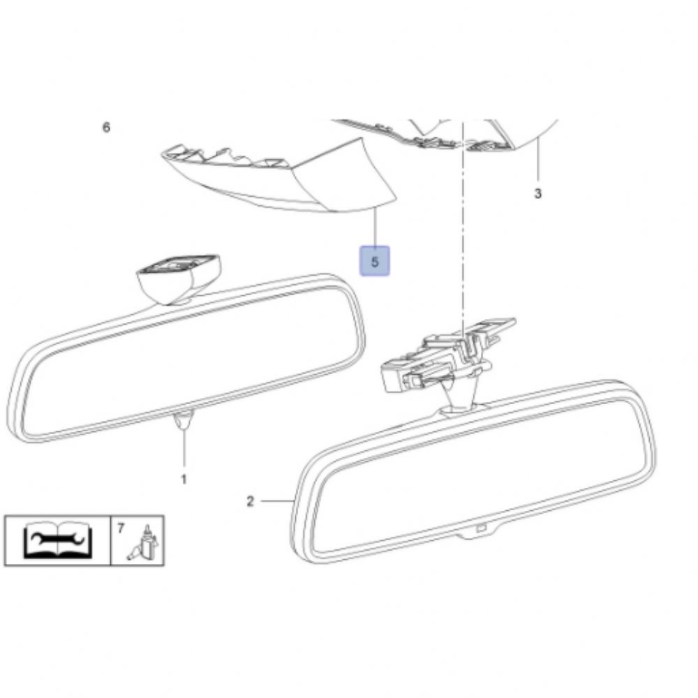 Product Code : 13403196 - Opel Corsa E Interior Rear View Mirror Left Cover GM Original 13403196