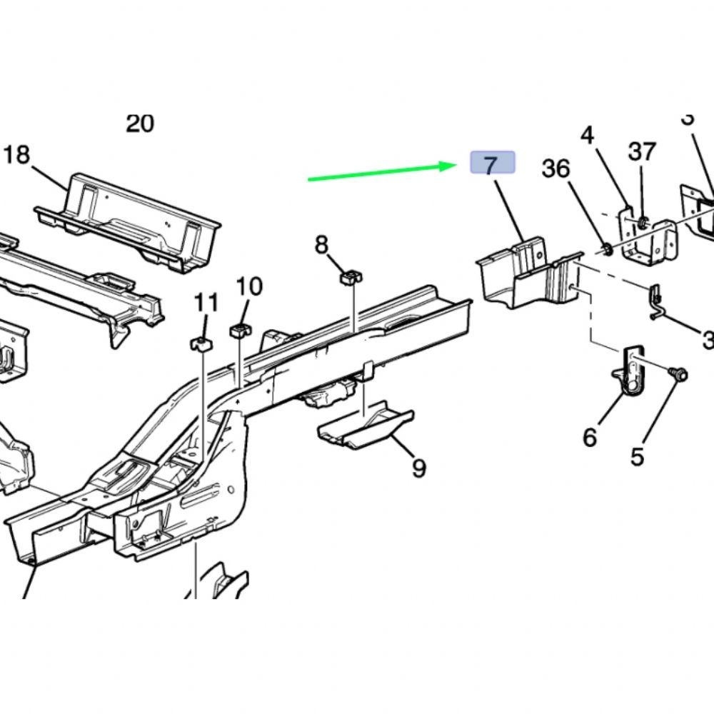 Product Code : 95157026 - Chevrolet Captiva C100 Left Rear End Chassis Handle GM Original 95157026