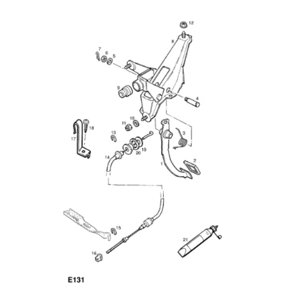 Opel Calibra Clutch Pedal Return Spring GM Genuine 90445810 - 674908