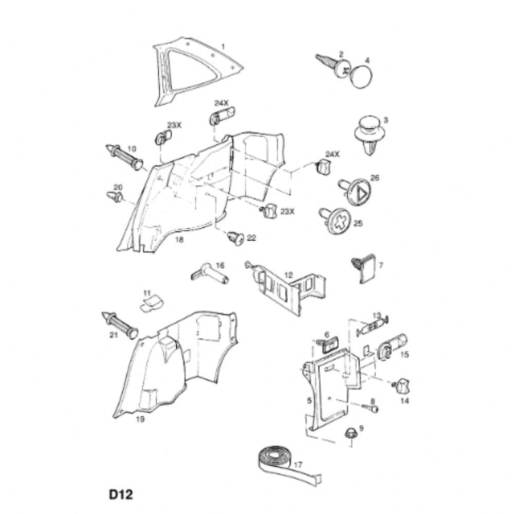 Product Code : 90443894 - Opel Vectra A First Aid Box Clip GM Genuine 90443894 - 2336954