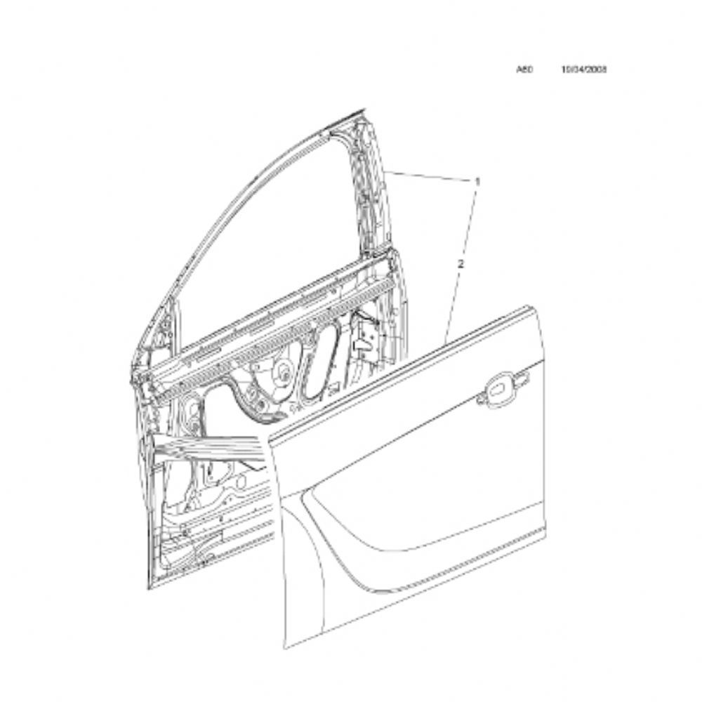 Product Code : 13274120 - Opel Insignia A Left Front Door Sheet GM Original 22944168 - 13228964