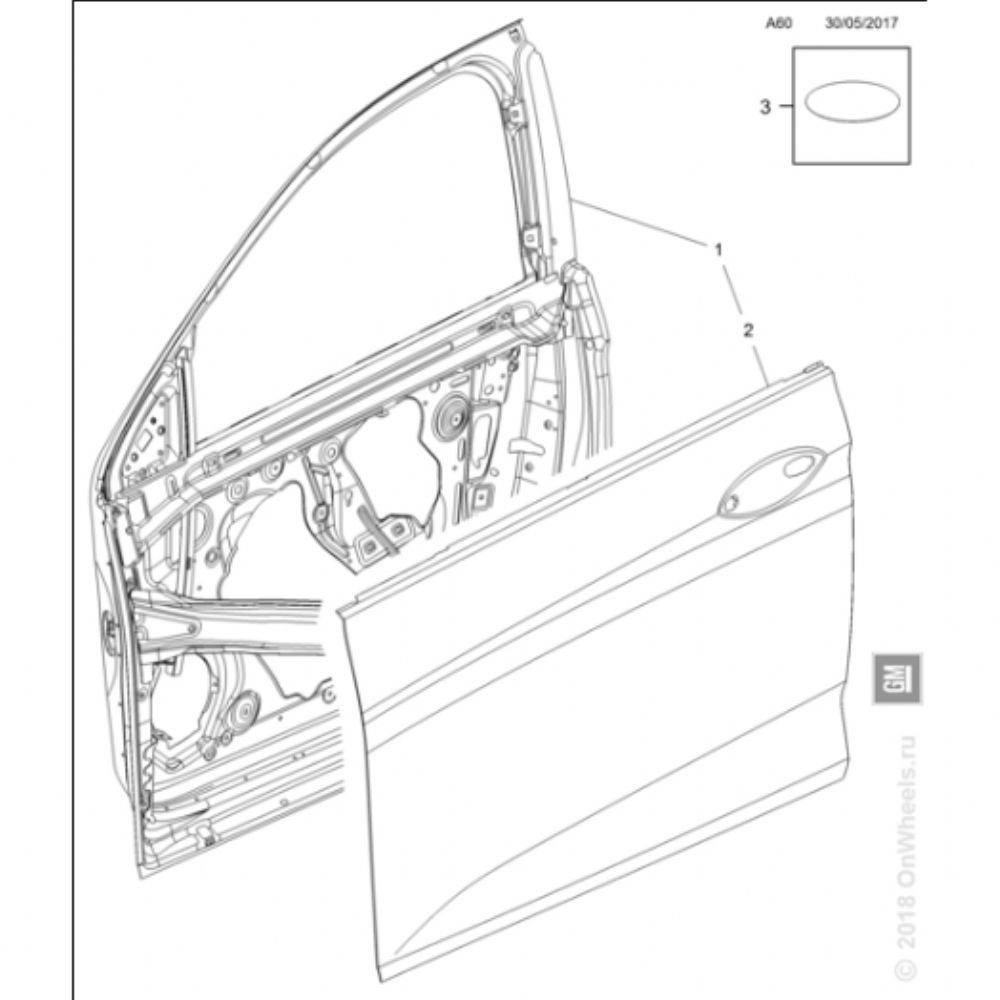 Product Code : 39103752 - Opel Insignia B Left Front Door Sheet GM Original 39103752 - 39171973