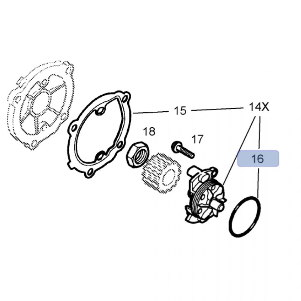 Product Code : 4506050 - Sealing Gasket Water Pump 68mm Opel Vivaro A, Movano A, Renault Master, Trafic GM Genuine 4506050 - 9201461