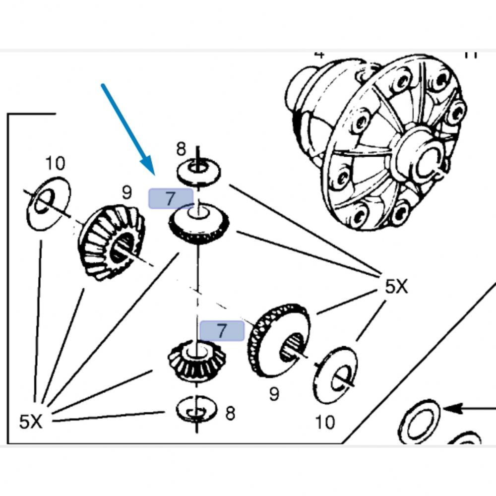 Opel Vectra A Mechanical Transmission Differential Gear GM Genuine 371011 - 463060