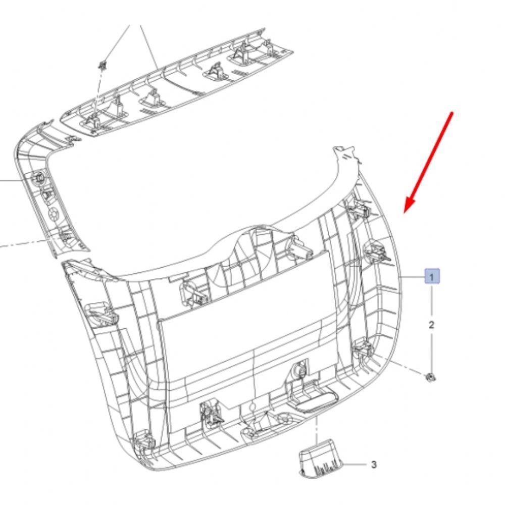 Opel Mokka Trunk Interior Lining Plastic Parts GM Original 42630857 - 95422712