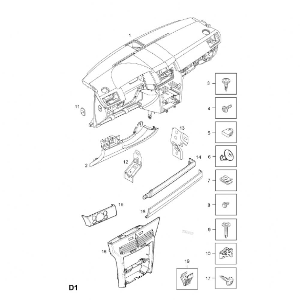 Product Code : 7209524 - Opel Astra H Right Instrument Panel Moulding GM Genuine 7209524 - 13124865