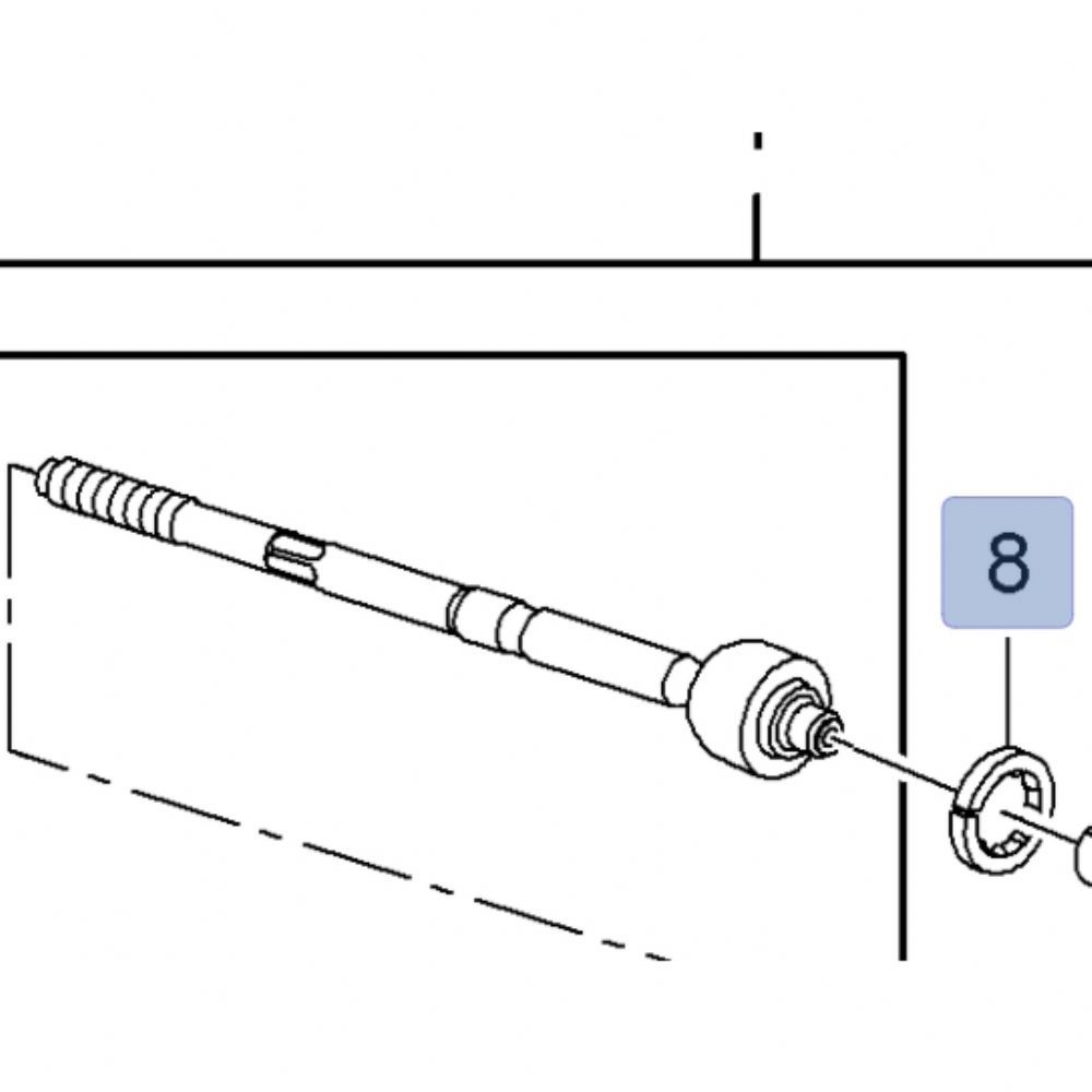 Opel Corsa E Tie Rod 6MM White Washer GM Original 95514913 - 950031