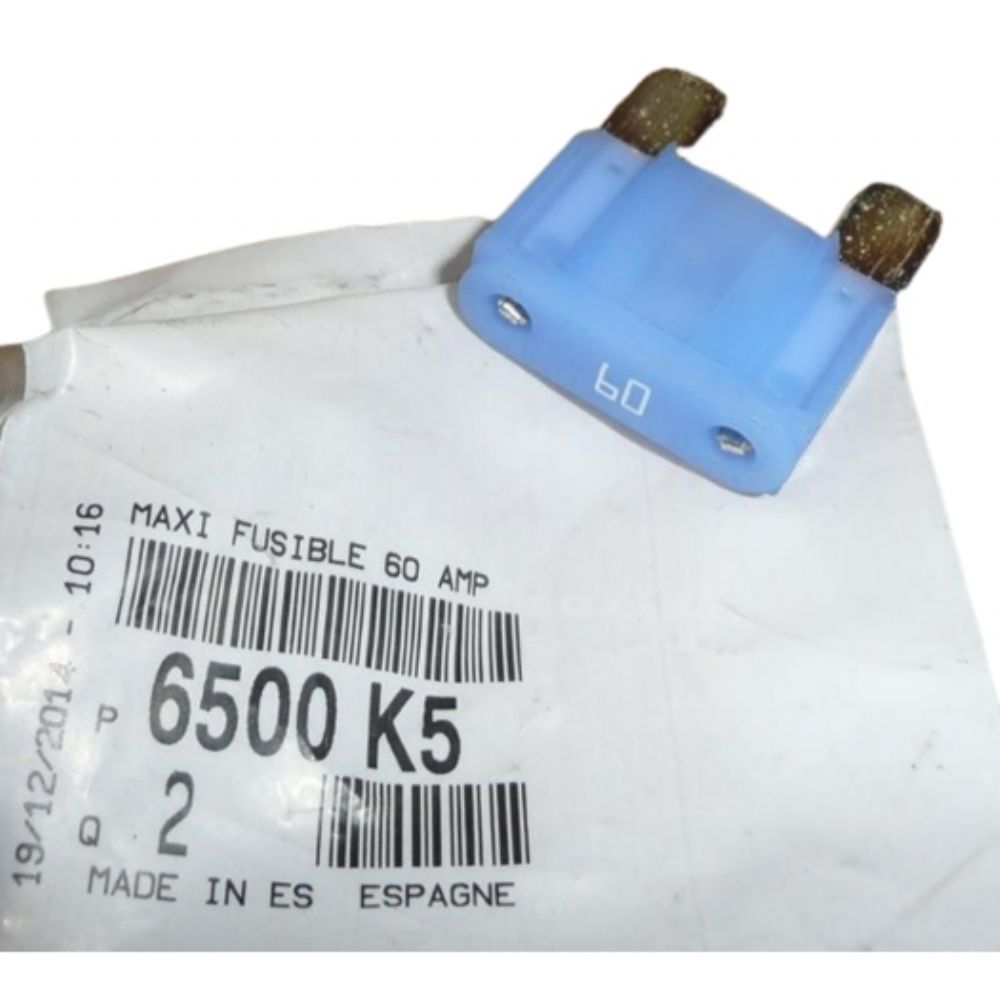 Product Code : 6500.K5 - Opel Crossland X, Citroen and Peugeot Fuse Blue 60 Amp. Original 95525723 - 6500K5