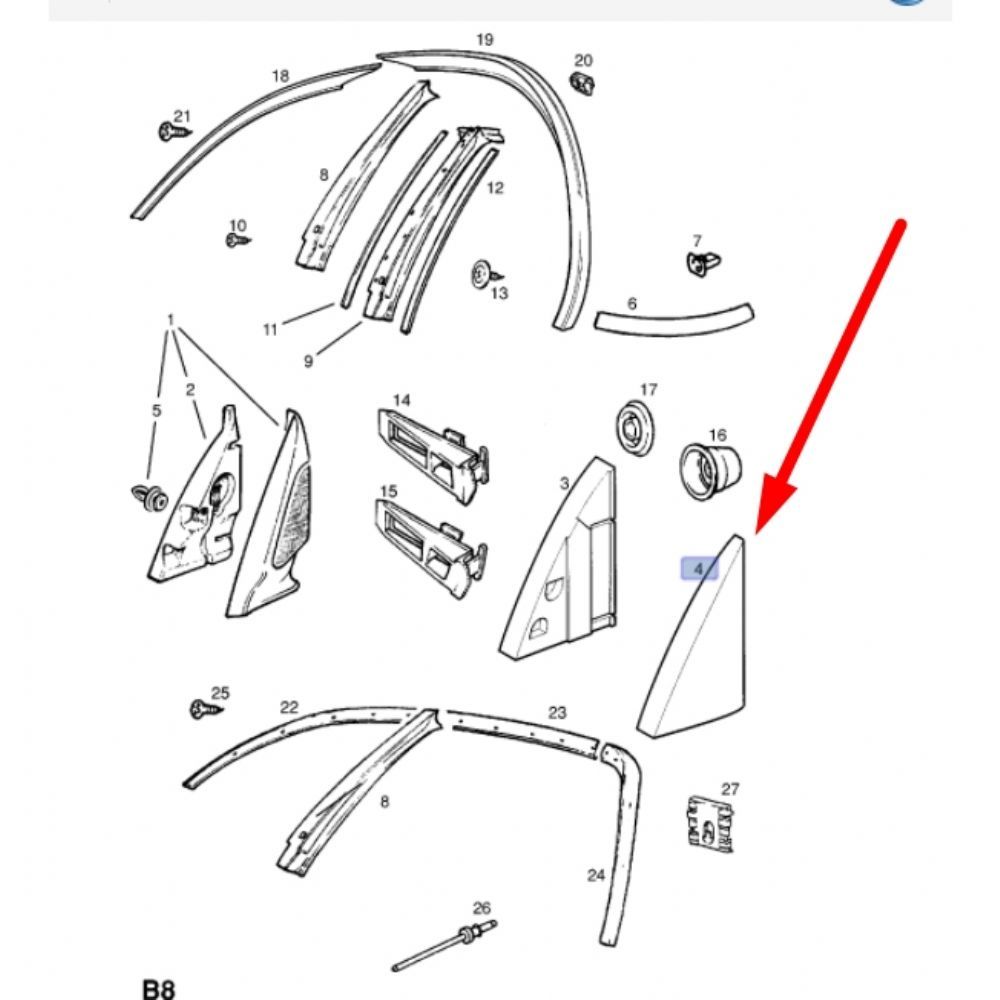 Product Code : 9146380 - Opel Omega B Right Inner Tyre Seal GM Original 9146380 - 149318