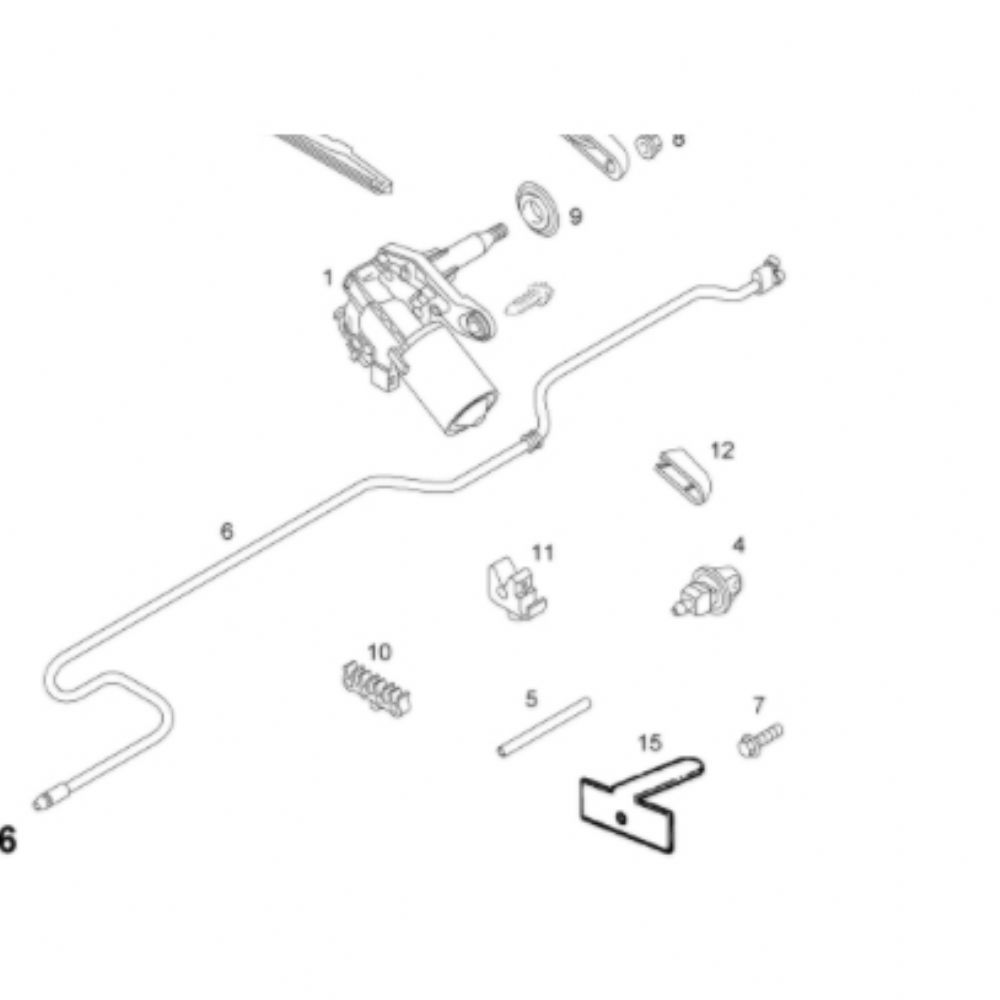 Opel Vivaro A, Renault Trafic Long Chassis Rear Tailgate Window Washer Hose GM Genuine 4409980 - 91166671