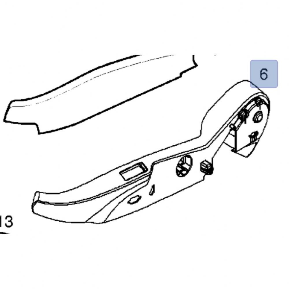 Opel Vectra C Left Front Seat Slide Cover GM Genuine 13154956 - 2263254