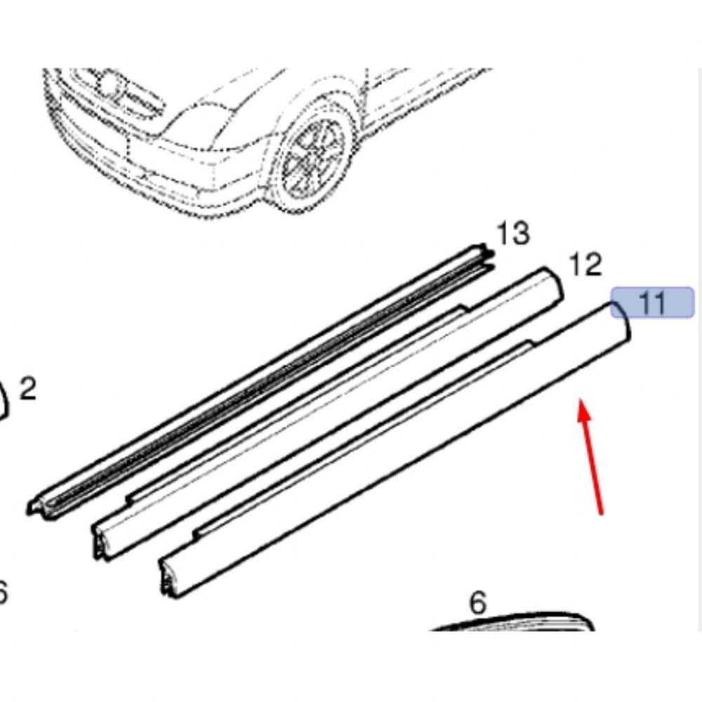 Opel Vectra C Left Rear Door Window Bottom Trim GM Genuine 13139332 - 5154067