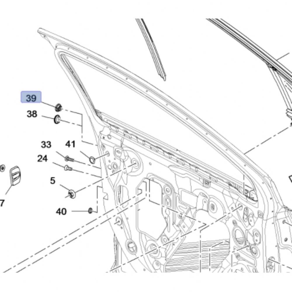 Opel Insingia B, Astra K Left Front Door Locking Access Hole Closure Plug GM Genuine 13586491 - 2060122