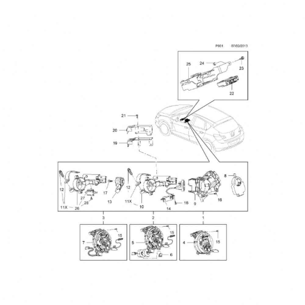 Opel Astra J Switch Housing M8 Bolt GM Genuine 11610440 - 1235922