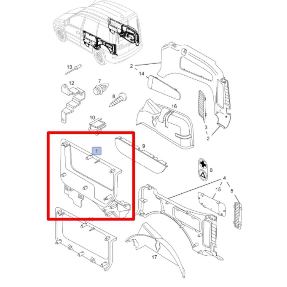 Product Code : 2330553 - Opel Combo C Left Boot Side Bakelite GM Genuine 2330553 - 24416183