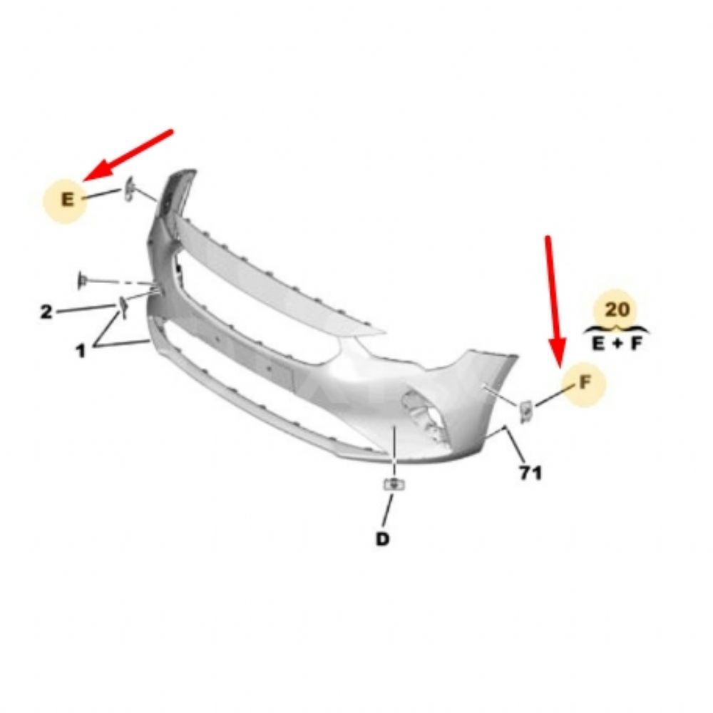 Product Code : 166382791T - Opel Corsa F Front Side Parking Sensor Slot Original 166382791T