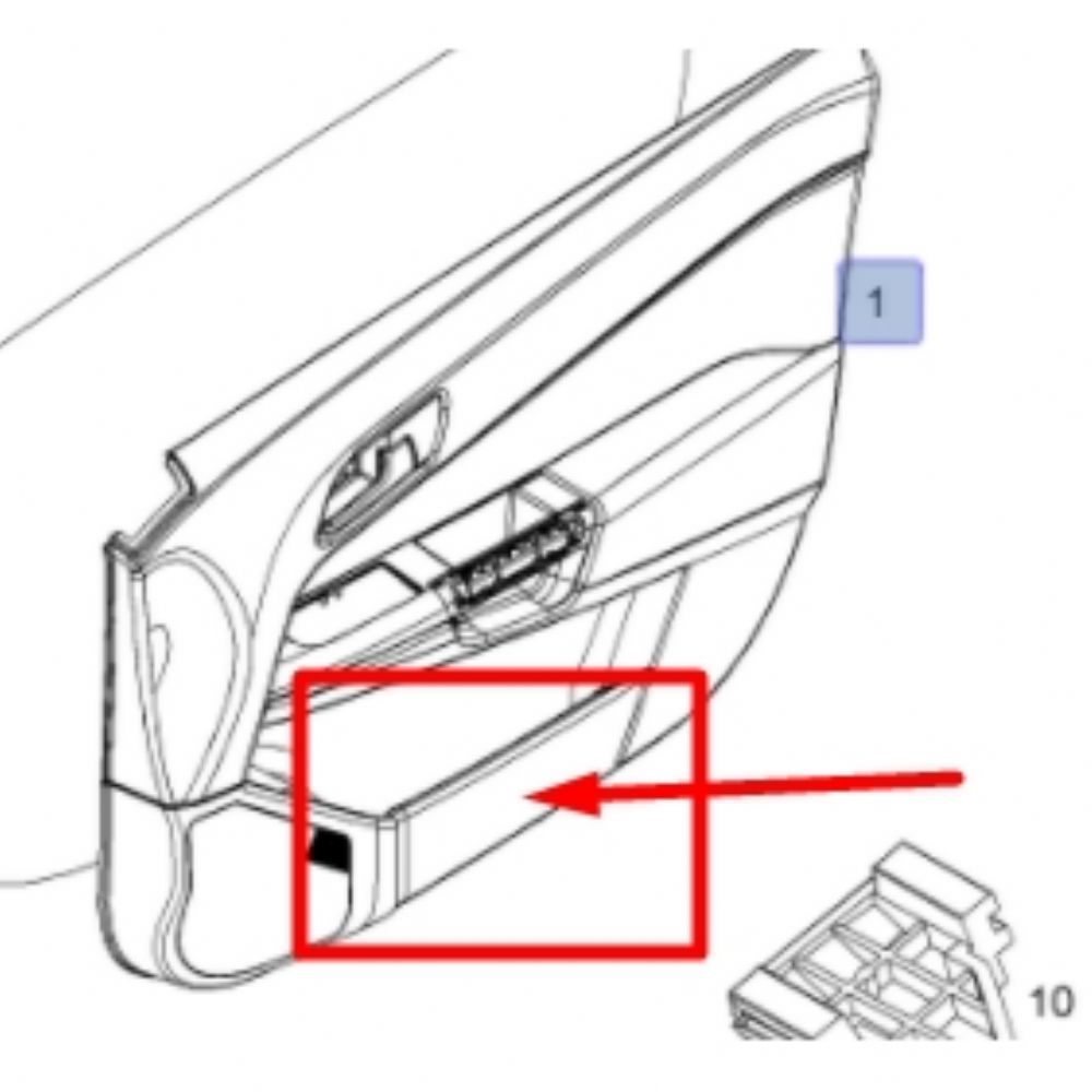 Product Code : 316324987x - Opel Astra H Left Front Door Pocket Black GM Genuine 7231206 - 13118741