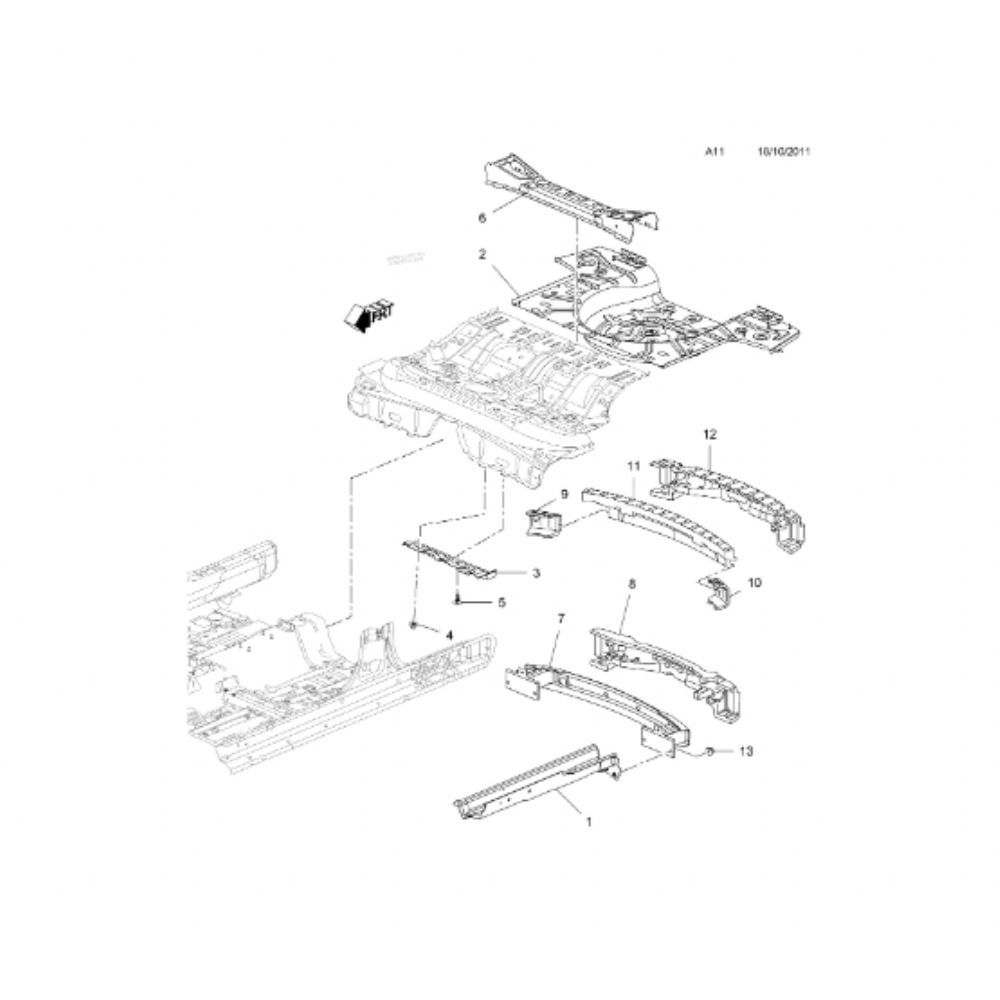 Opel Insignia A Rear Bumper Foam GM Genuine 1407044 - 13238765