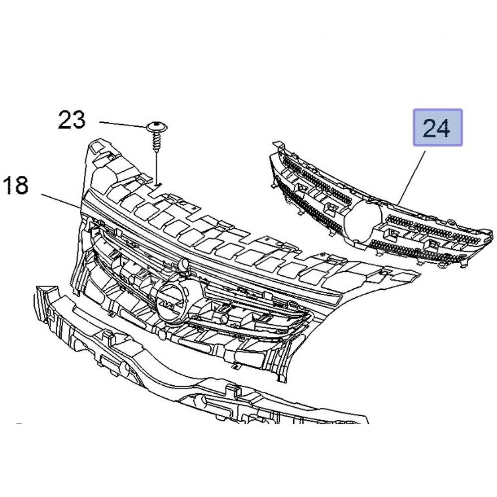 Opel Grandland X Front Bumper Mouldings GM Genuine YP00092580 - 3551695