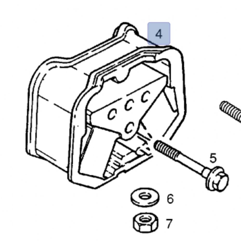 Opel Vectra A Rear Engine Ear Mount GM Genuine 682559 - 90334342