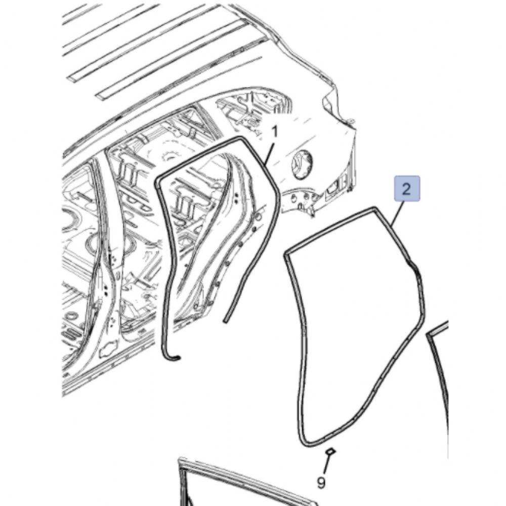 Chevrolet Captiva C140 Left Rear Door Case Seal GM Genuine 95441615