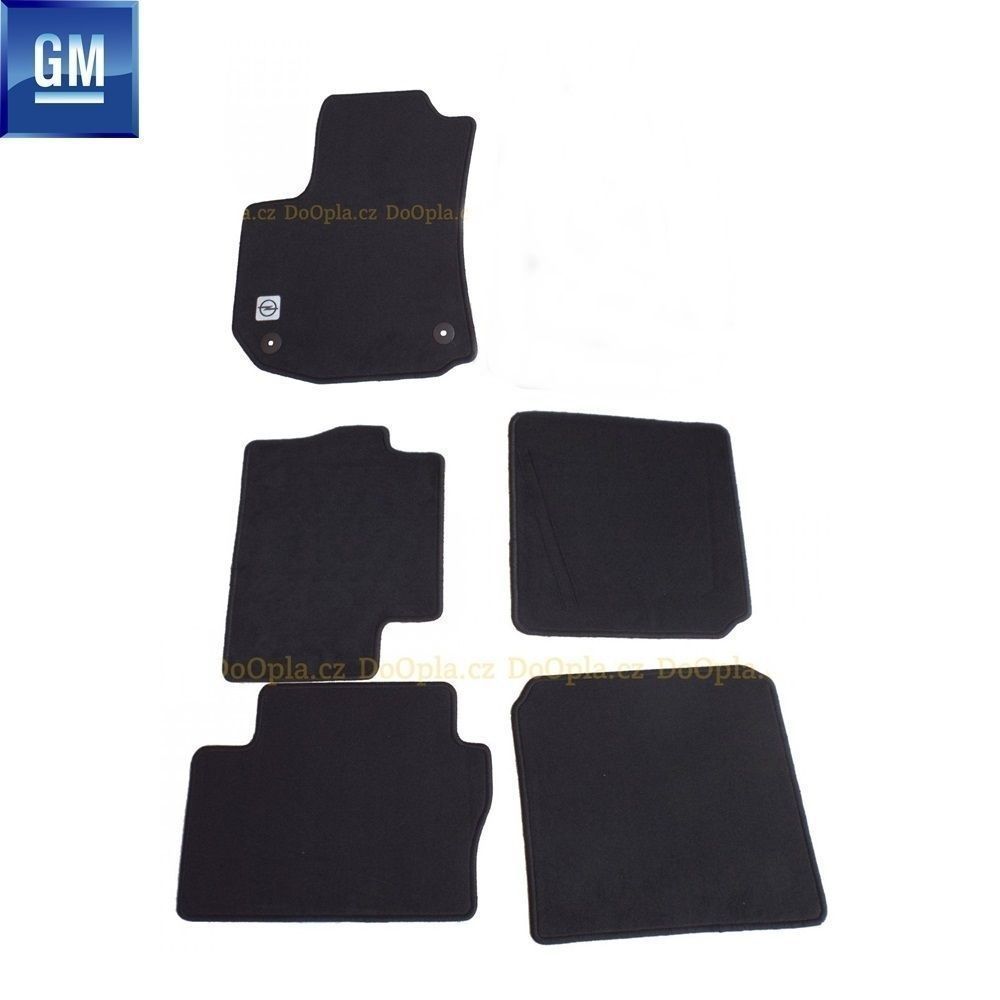 Opel Zafira B Opel Emblem Carpet Mat Set Black Right Front None (For 6 Seats) GM Genuine 93199005 - 1724065