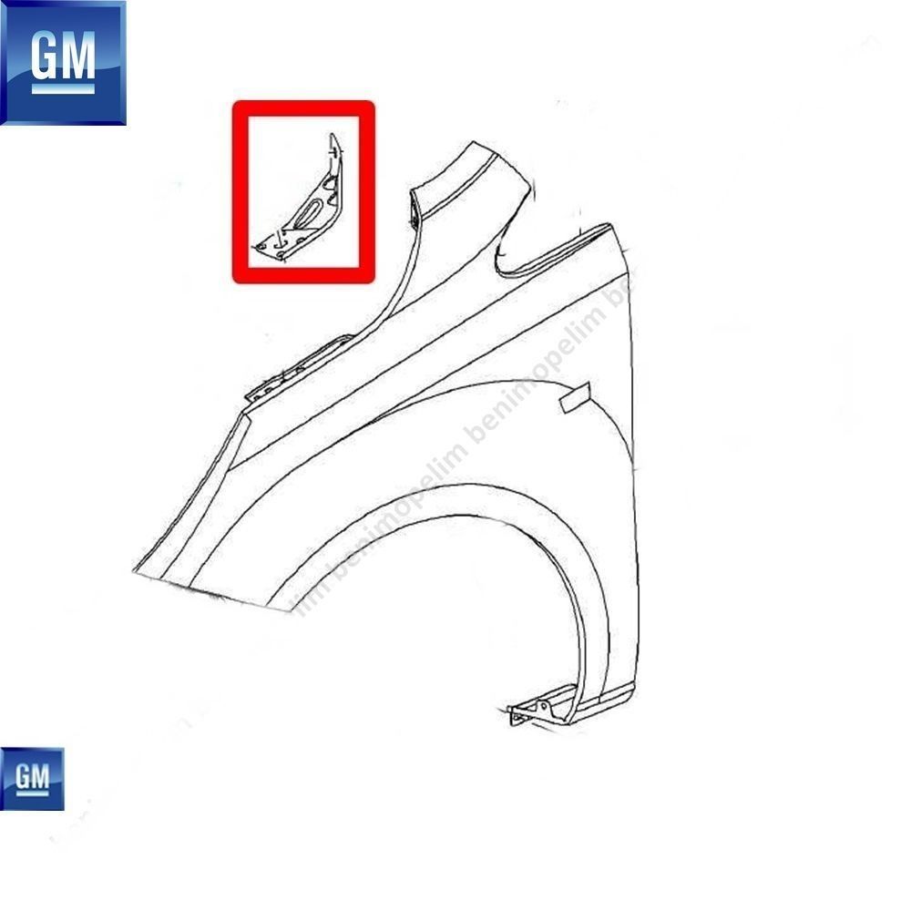 Product Code : 13432330 - Opel Corsa E Fender Bracket Front Left GM Original 13432330 - 1100081