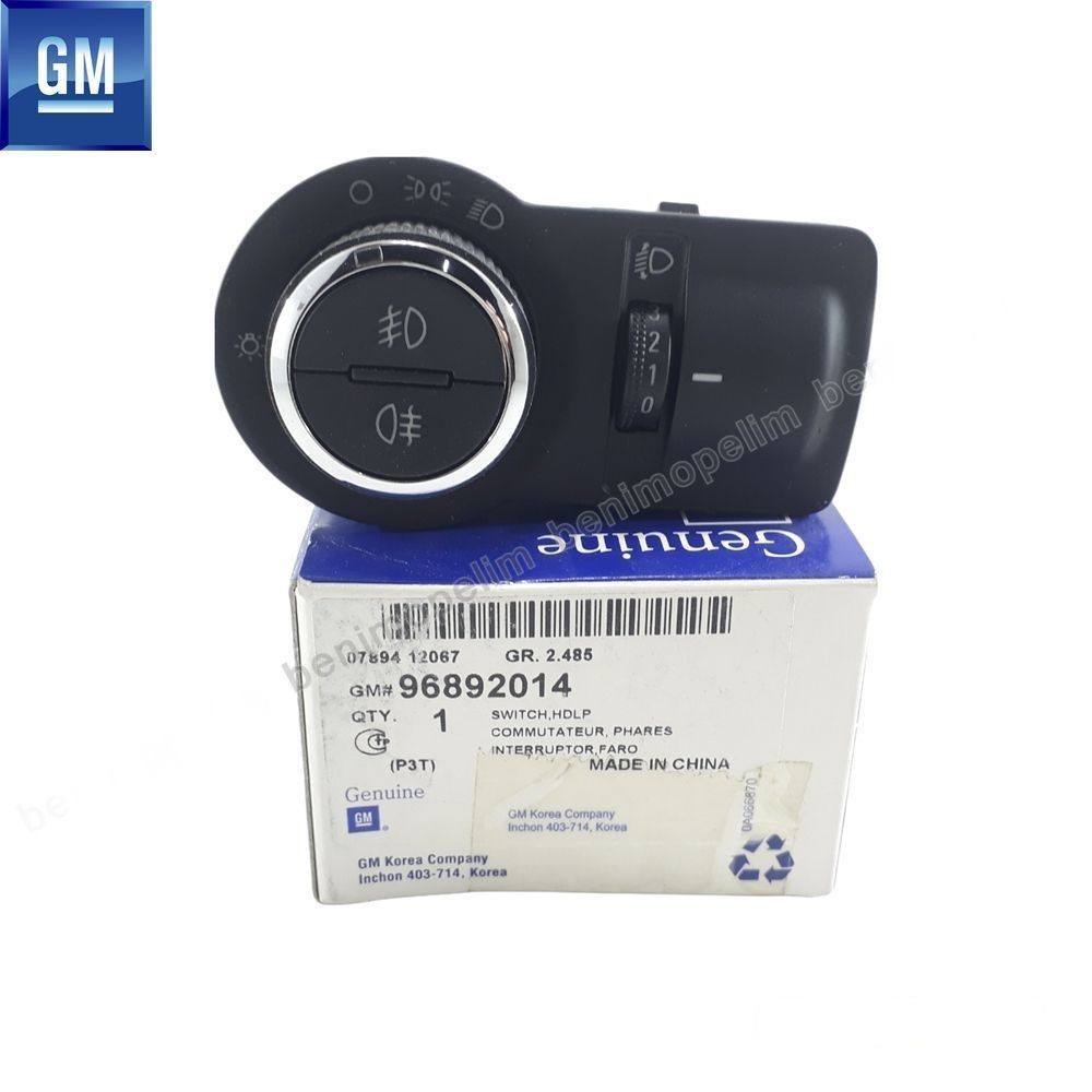 Product Code : 96892014 - Chevrolet Aveo, Cruze Headlight Switch Button GM Genuine 96892014