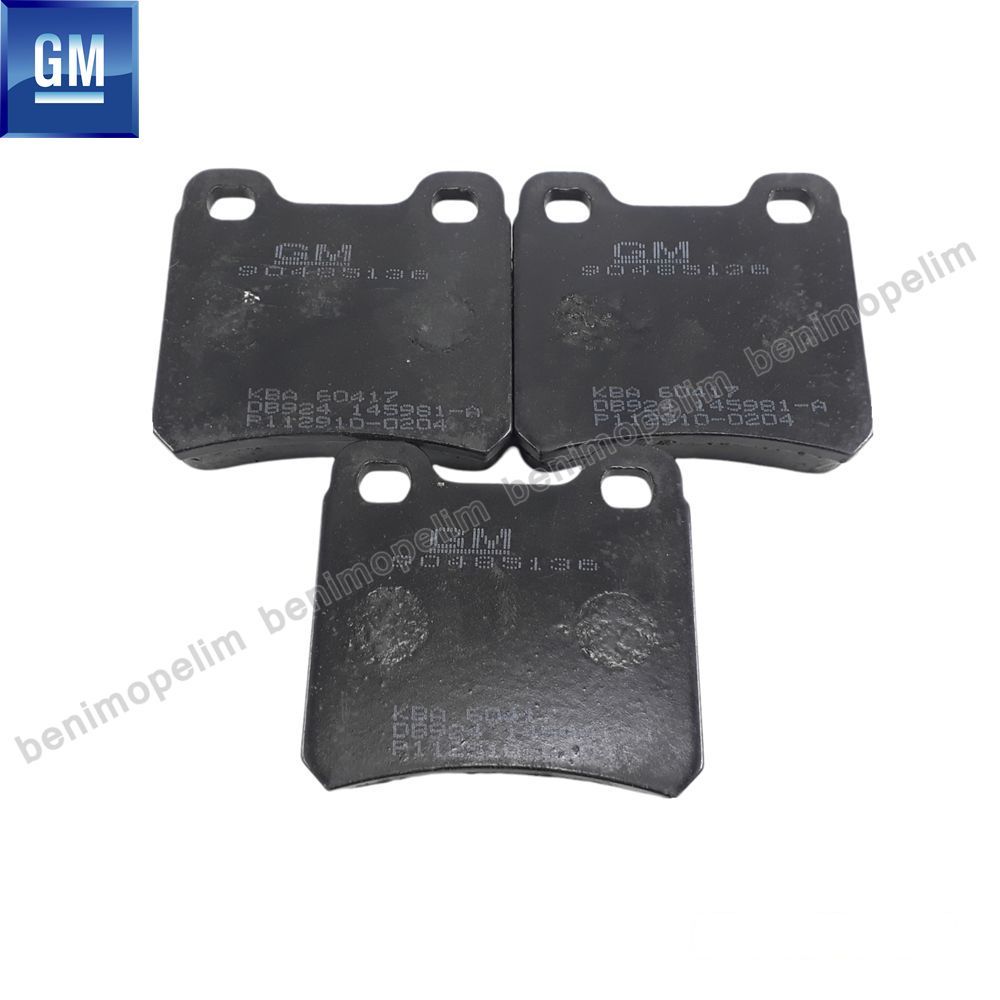 Rear Brake Pad 61mm Opel Astra F, Calibra, Kadette E, Vectra A GM Genuine 1605877 - 90485133