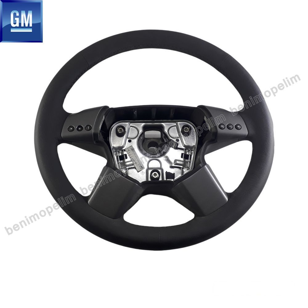 Opel Vectra C, Signum Black Leather Four-spoke Steering Wheel GM Original 913260 - 13161863