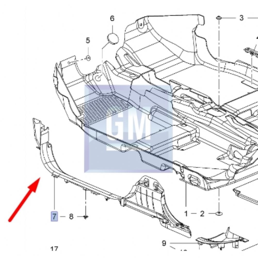 Opel Corsa E Crankcase Inner Liner Right GM Genuine 39014006