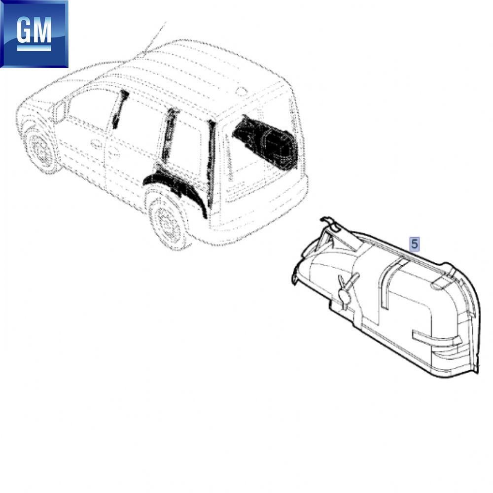 Product Code : 1122027 - Opel Combo C Right Rear Wheel Mount Plate GM Genuine 1122027 - 13114651