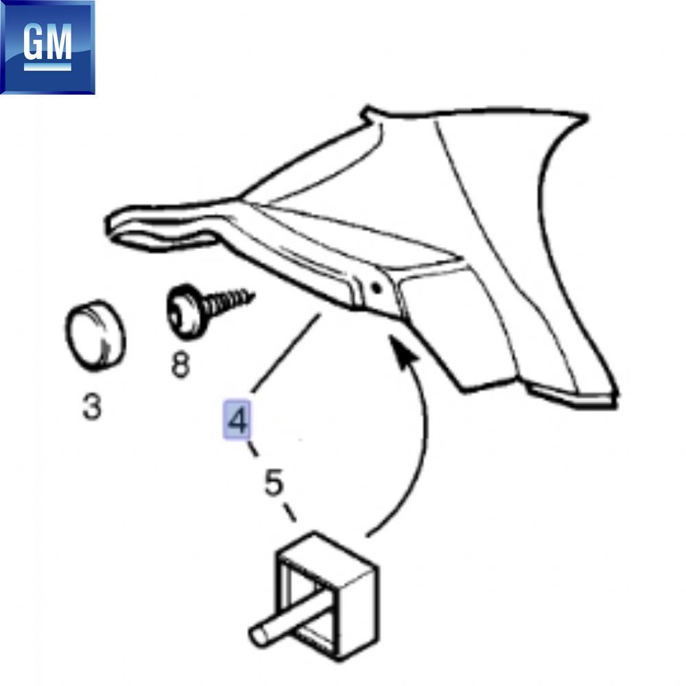 Product Code : 7226119 - Opel Astra G Left C-Column Trim GM Genuine 7226119 - 24435976