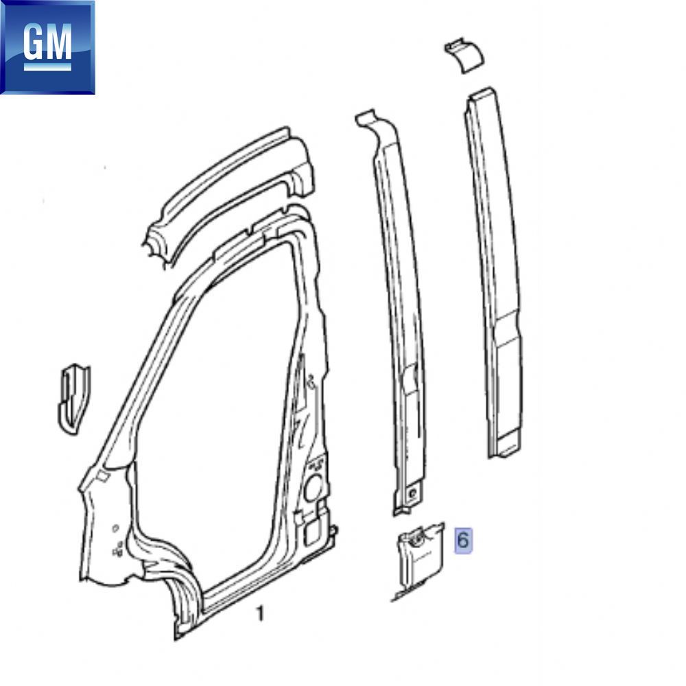 Product Code : 4502172 - Opel Movano A, Renault Master B, Mast Outer Lower Panel GM Original 4502172 - 9162477