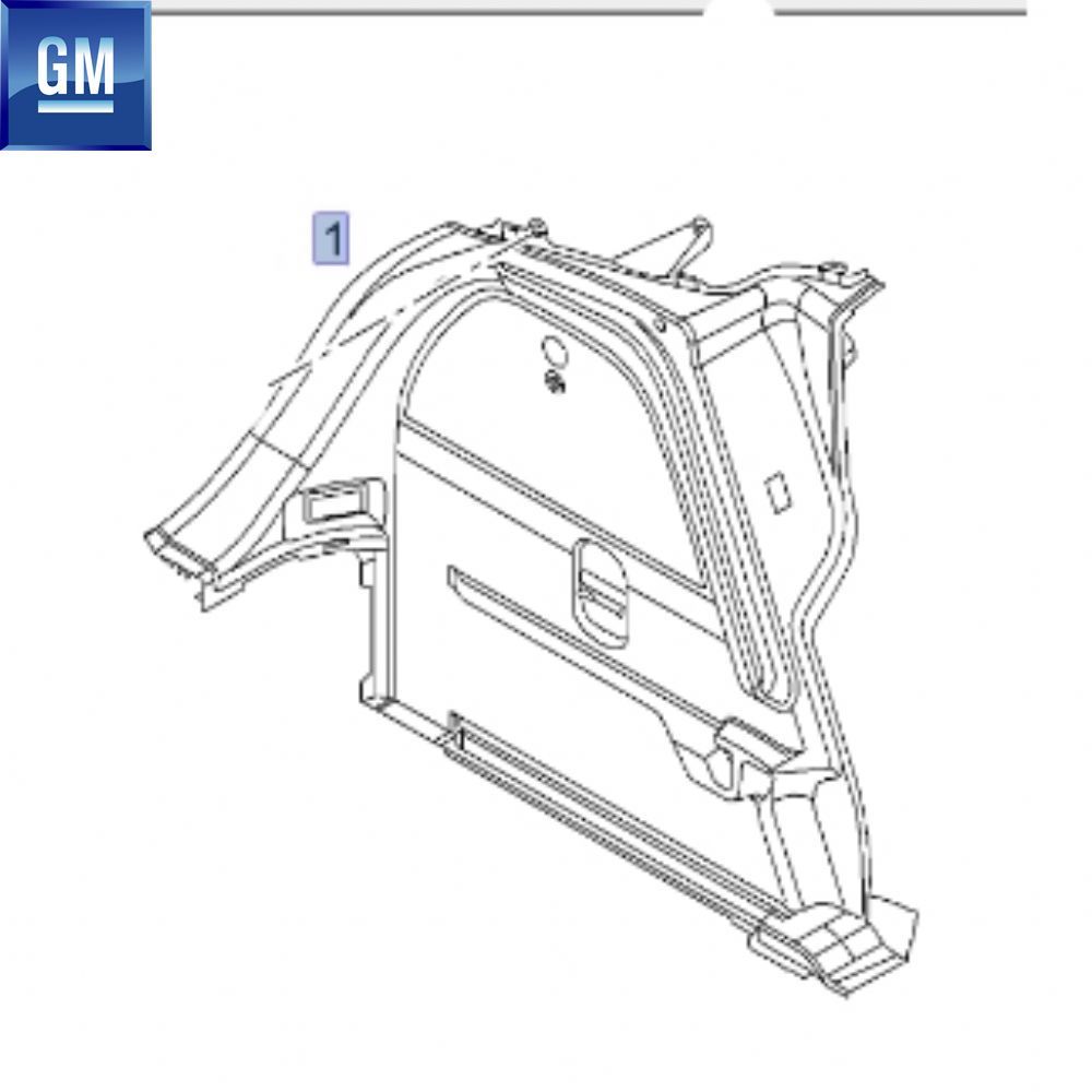 Product Code : 2336166 - Opel Corsa D Left Rear Trunk Mudguard Bakelite Smoked GM Genuine 2336166 - 13308167