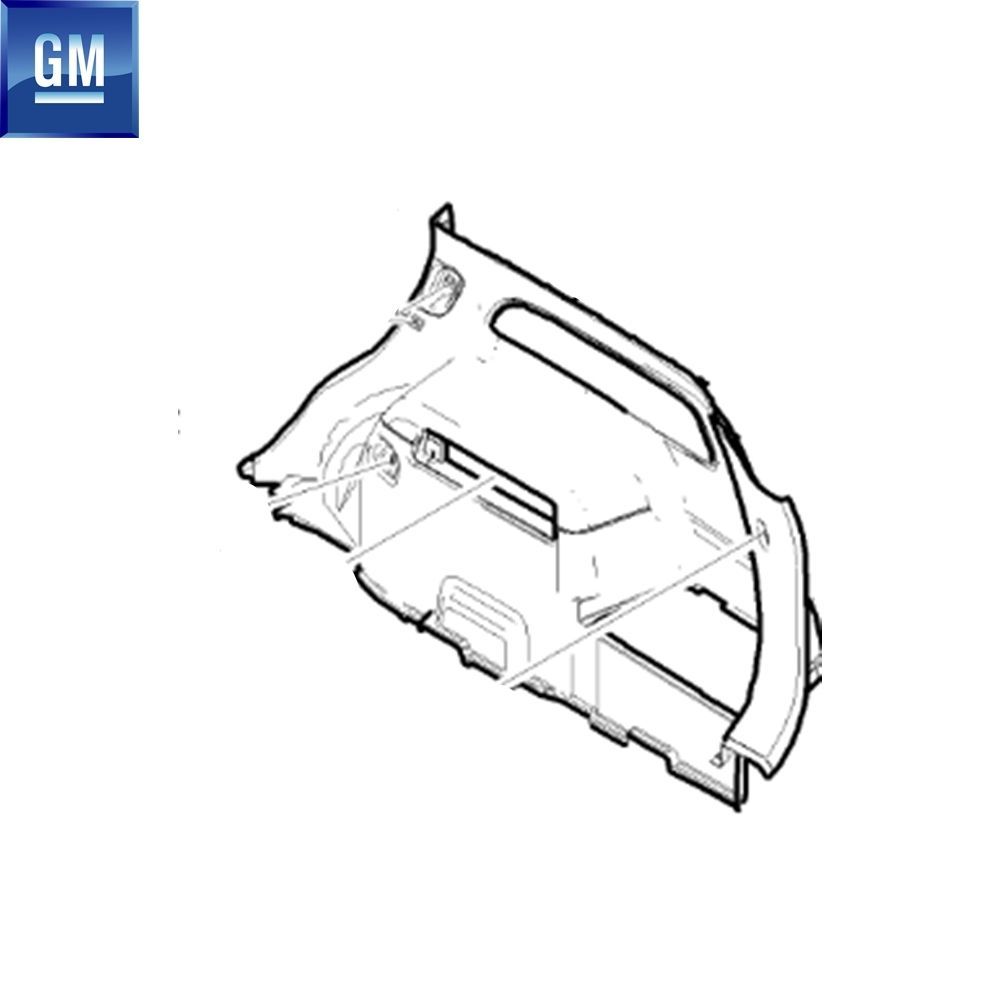 Product Code : 96868615 - Chevrolet Captiva C100 Right Rear Trunk Side Trim GM Genuine 96868615 - 96942683