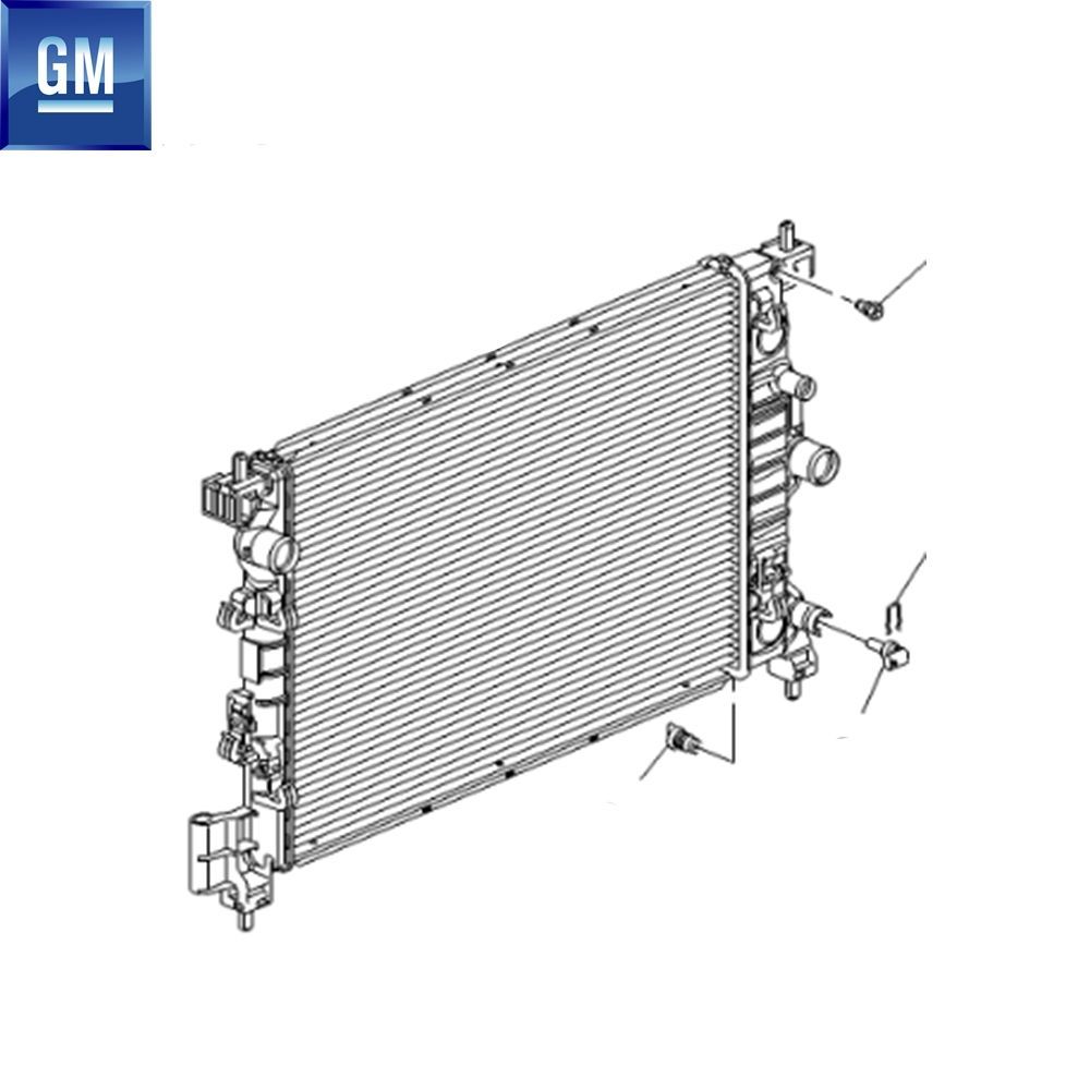 Product Code : 95026325 - Opel Mokka, Chevrolet Trax Water Radiator Complete A16XER A18XER GM Original 95026325 - 1300342