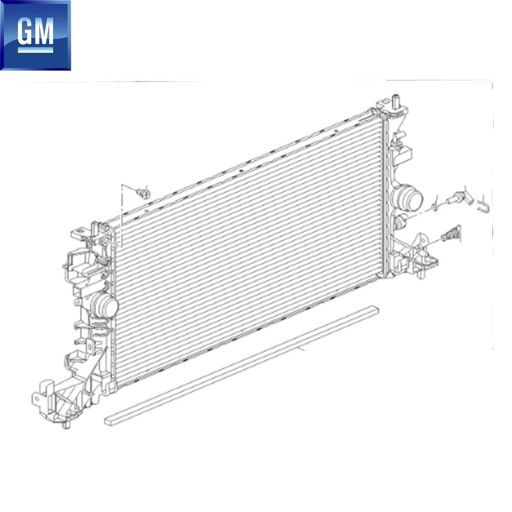 Opel Astra K Water Radiator Gasoline B10XFL B14XFT GM Original 13453906