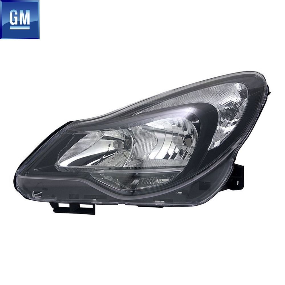 Opel Corsa D Makeover Case Left Headlamp Black GM Original 1216832 - 13446801